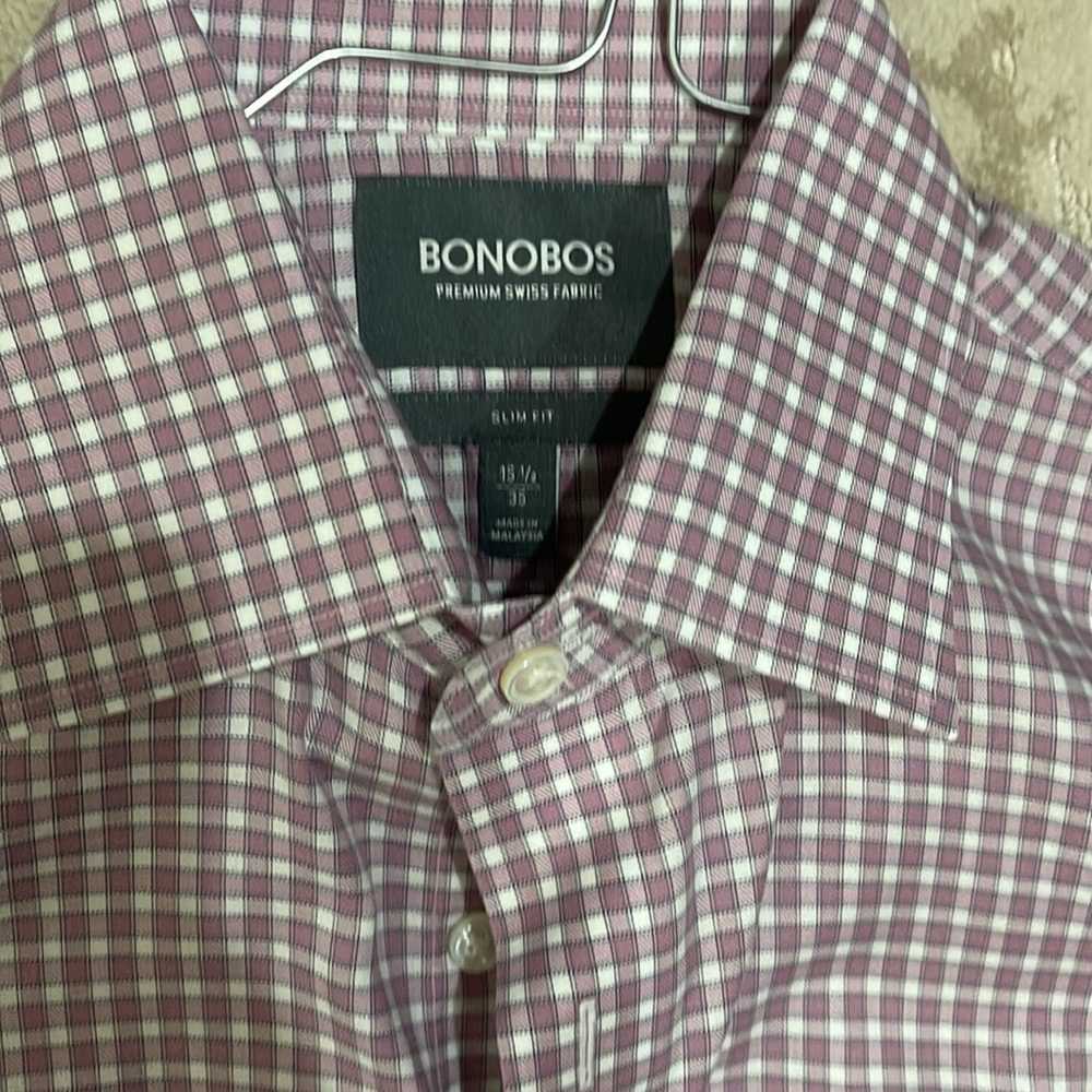 Swiss made fabric for Bonobos dress shirt- flawless 🔥professionally laundered